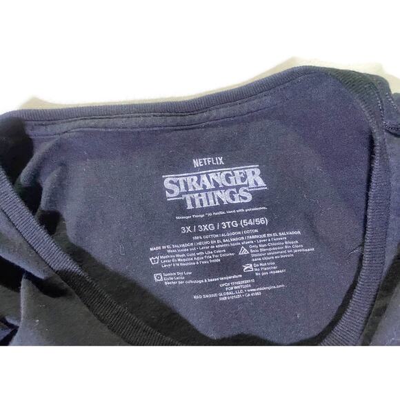 Netflix Stranger Things T-Shirt Men's Size 3XL Black Short Sleeves - Picture 5 of 7